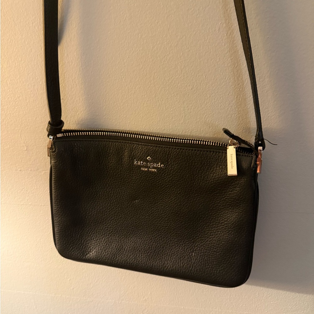 Kate Spade Black Pebbled Leather Crossbody Bag